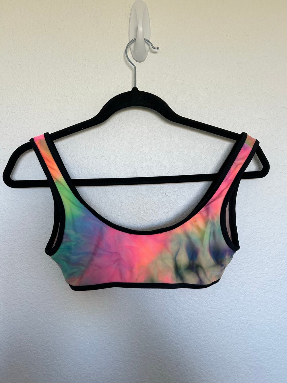Amanda Uprichard Neon Tie Dye Bikini Top - S